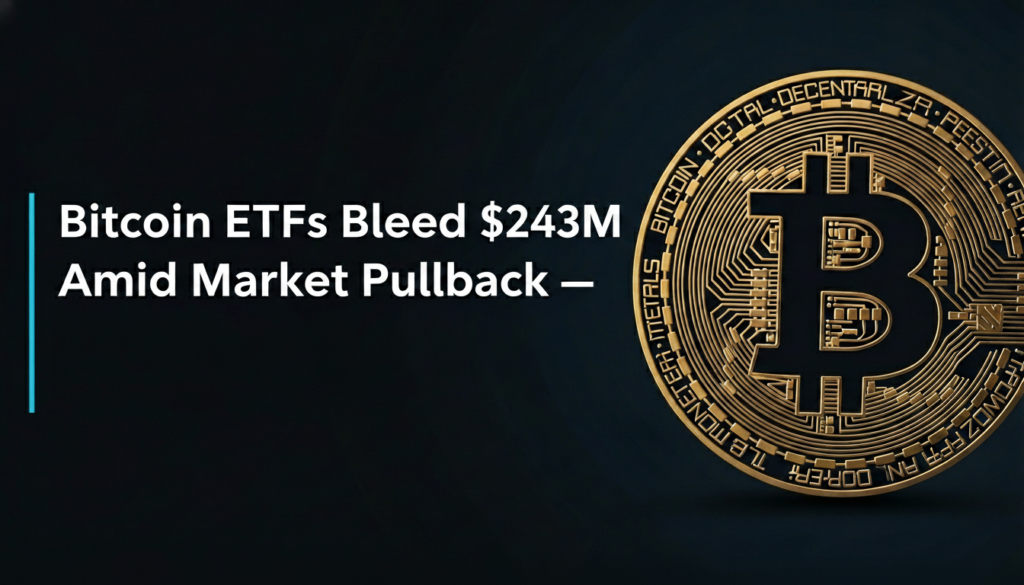 Bitcoin ETFs Bleed $243M Amid Market Pullback — Is the Rally Over? Bitcoin ETFs Bleed $243M Amid Market Pullback — Is the Rally Over