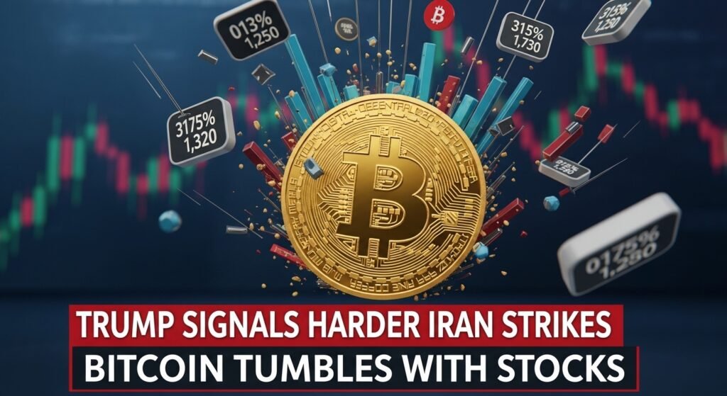 Bitcoin tumbles with stocks as Trump signals harder Iran strikes