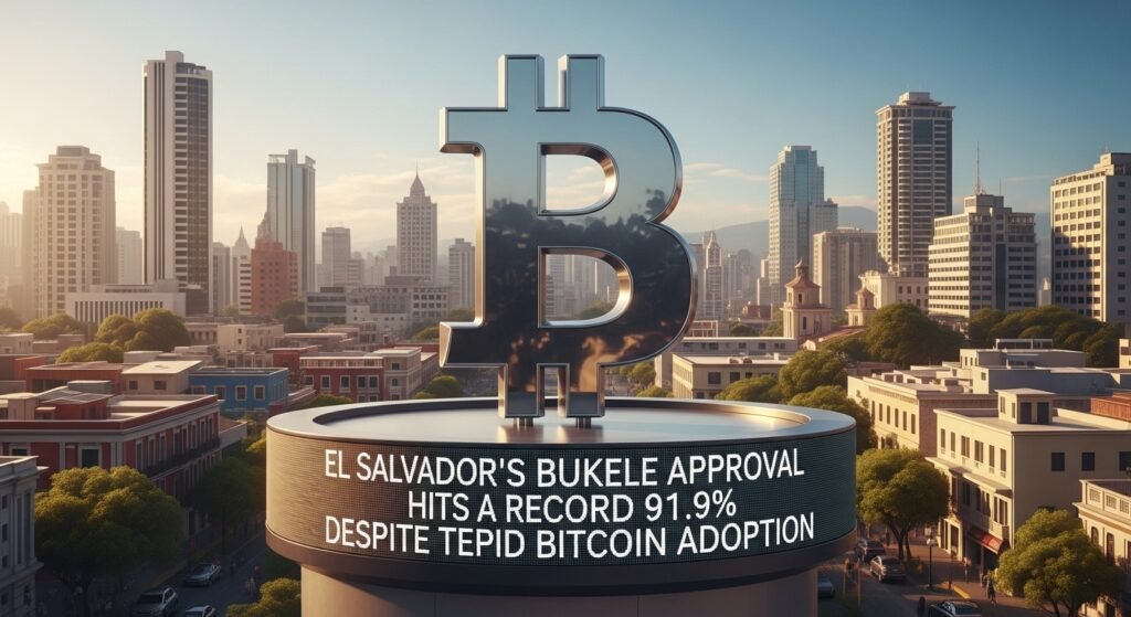 El Salvador’s Bukele Approval Hits Record 91.9% Despite Tepid Bitcoin Adoption