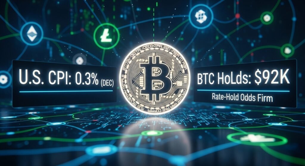 U.S. CPI Prints 0.3% in Dec; BTC Holds $92K as Rate-Hold Odds Firm U.S. CPI Prints 0.3% in Dec; BTC Holds $92K as Rate-Hold Odds Firm