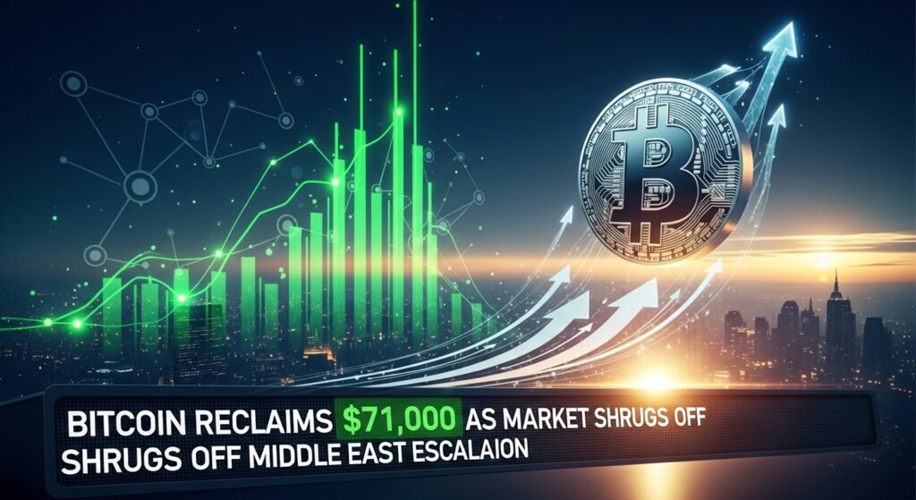 Why is Crypto Up Bitcoin Reclaims $71,000 as Market Shrugs Off Middle East Escalation